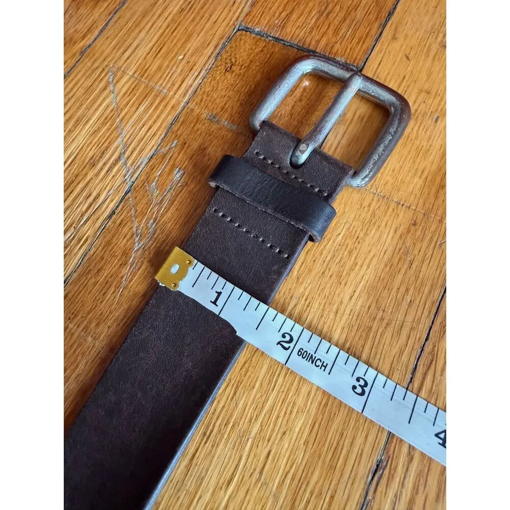 OLD NAVY Distressed Dark Brown Leather Belt Mens sz XL